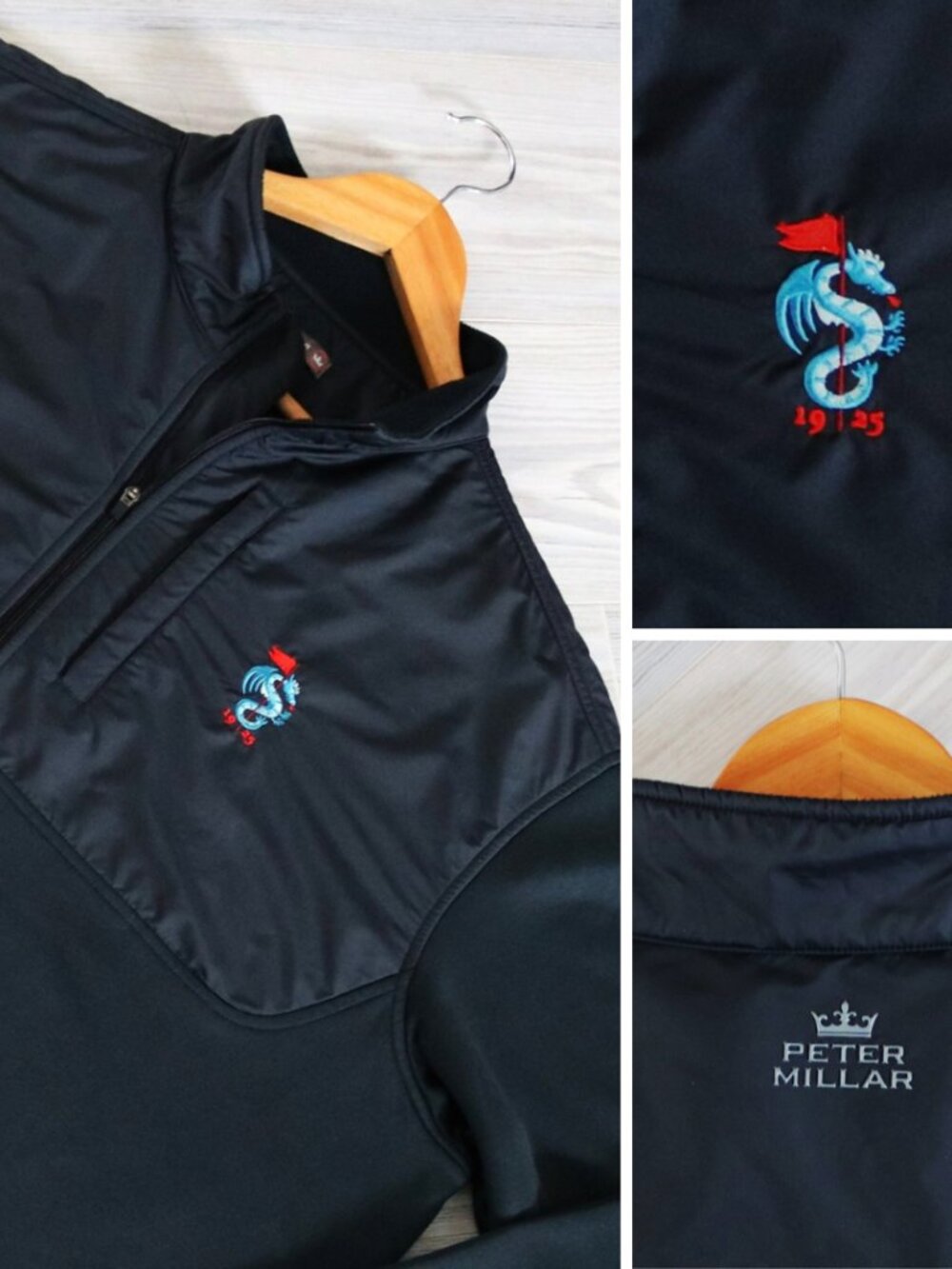 Monterey Peninsula Country Club Men's 2XL Peter Millar 1/4 Zip Hybrid Pullover